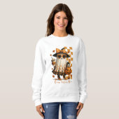 ブー前の醸造 – かわいいコーヒー幽霊ハロウィーン スウェットシャツ (正面フル)