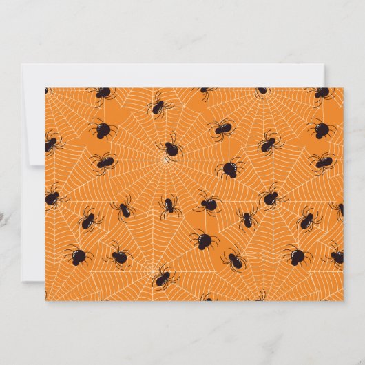 ブー動物ハロウィーンの衣装誕生日写真 招待状 (裏面)