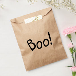 ブー可愛おもしろいい手書きタイポグラフィハロウィン フェイバーバッグ