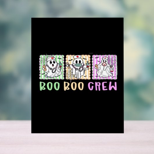 ブー名門私立校風のクーナースハロウィーン仮装の女性男性 アクリルサイン (ニュートラル)