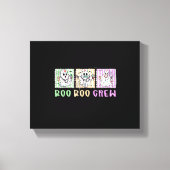 ブー名門私立校風のクーナースハロウィーン仮装の女性男性 キャンバスプリント (正面)