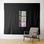 ブー名門私立校風のクーナースハロウィーン仮装の女性男性 タペストリー (インサイチュ(横))