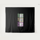 ブー名門私立校風のクーナースハロウィーン仮装の女性男性 タペストリー (正面(横))