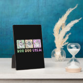 ブー名門私立校風のクーナースハロウィーン仮装の女性男性 フォトプラーク (側面)