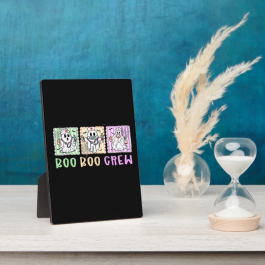 ブー名門私立校風のクーナースハロウィーン仮装の女性男性 フォトプラーク (側面)