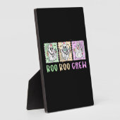 ブー名門私立校風のクーナースハロウィーン仮装の女性男性 フォトプラーク (側面)