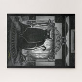 ブー子猫がジグソーパズルに座る ジグソーパズル (横)