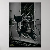 ブー子猫が暗い鏡ポスターを見る ポスター (正面)