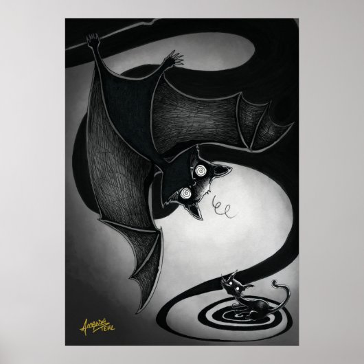 ブー子猫と目まいこうもりポスター ポスター (正面)