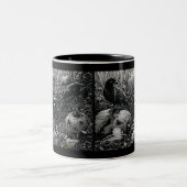 ブー子猫の茎Raven 2トーンのコーヒーマグ ツートーンマグカップ (中央)