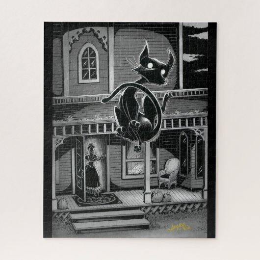 ブー子猫ゴー飛んでいるジグソーパズル ジグソーパズル (縦)