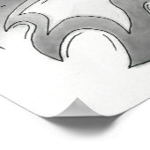 ブー子猫ロケットから月のポスター ポスター (角)