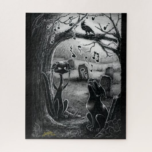 ブー子猫、音楽評論家 ジグソーパズル (縦)