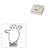 ブー幽霊イラストレーションアートスタンプ ラバースタンプ (押印)