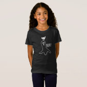 ブー幽霊キャットハロウィーン Tシャツ (正面フル)