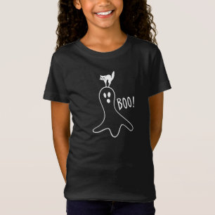 ブー幽霊キャットハロウィーン Tシャツ