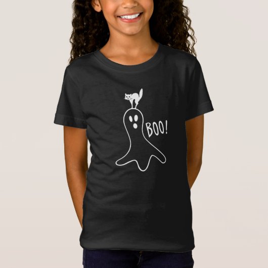 ブー幽霊キャットハロウィーン Tシャツ (正面)