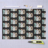 ブー幽霊グリーンオレンジキュートブラックハロウィーン 薄葉紙 (クラフト)