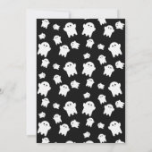 ブー幽霊ハロウィンカップルの赤ちゃんシャワーを覗く 招待状 (裏面)