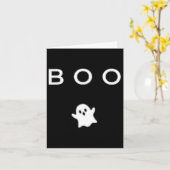 ブー幽霊ハロウィーン微妙なミニマル秋おもしろいトリック カード (黄色い花)