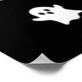 ブー幽霊ハロウィーン微妙なミニマル秋おもしろいトリック ポスター (角)