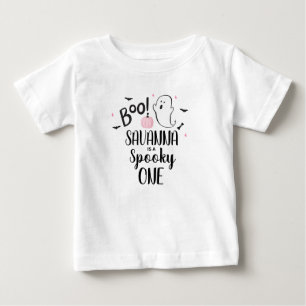 ブー幽霊ハロウィーン誕生日パーティー ベビーTシャツ