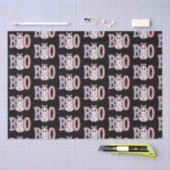 ブー幽霊パープルピンクかわいいブラックハロウィーン 薄葉紙 (クラフト)