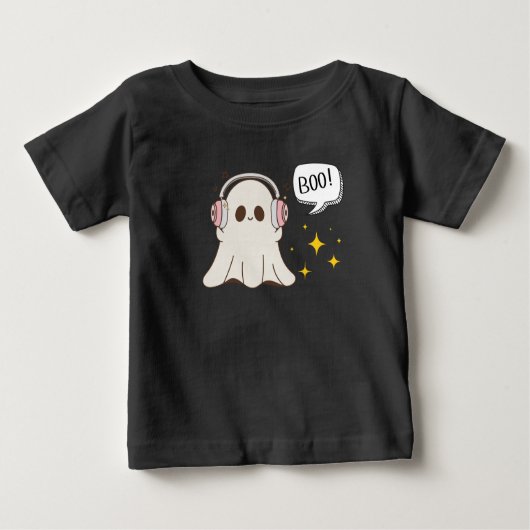 ブー幽霊ミュージカルハロウィーン ベビーTシャツ (正面)