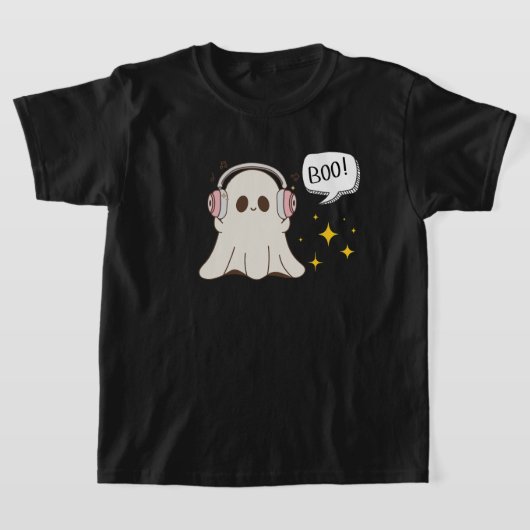 ブー幽霊ミュージカルハロウィーン Tシャツ (レイダウン)