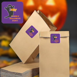 ブー幽霊名前をカスタムする スクエアシール