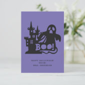ブー幽霊幽霊のよく出るハウスハロウィーン教室カード 招待状 (スタンド正面)