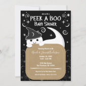 ブー幽霊魔女ハロウィーン赤ちゃんシャワーをのぞく 招待状 (正面)