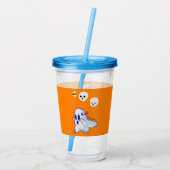 ブー幽霊UK 31アメリカ不気味スカル10月ハロウィーン アクリルタンブラー (裏面)