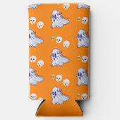 ブー幽霊UK 31アメリカ不気味スカル10月ハロウィーン スリム缶クーラー (正面)