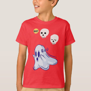 ブー幽霊UK 31アメリカ不気味スカル10月ハロウィーン Tシャツ