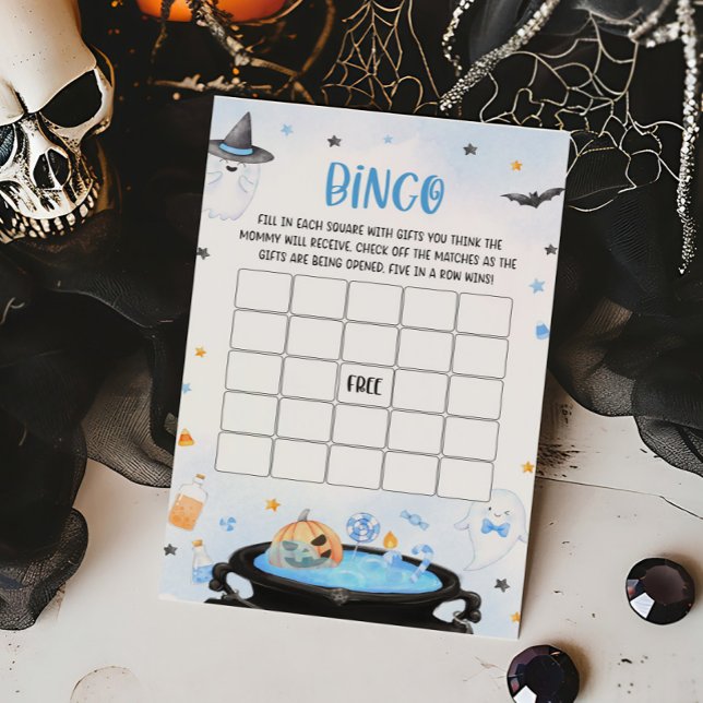 ブー式ハロウィーン赤ちゃんシャワービンゴゲーム (Blue Oh Sheet Baby Shower Bingo Game)