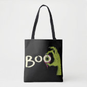 ブー怖い魔女の手は怖い目のハロウィン トートバッグ (正面)