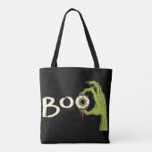 ブー怖い魔女の手は怖い目のハロウィン トートバッグ (裏面)