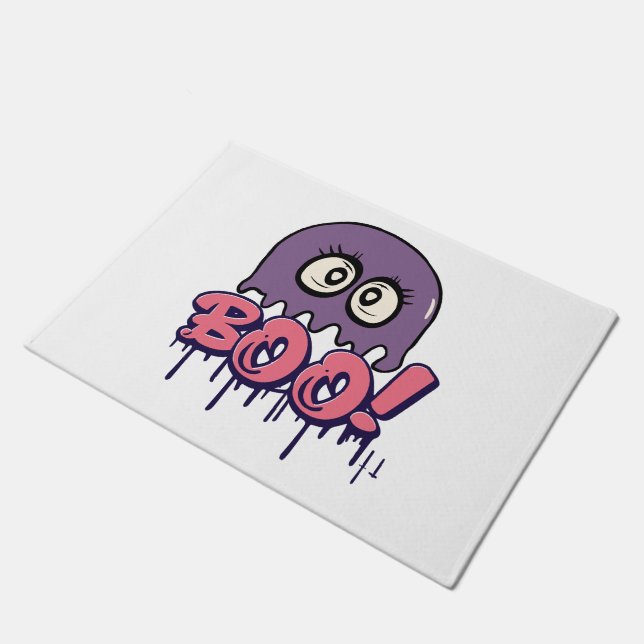 ブー怖い ドアマット (アングル)