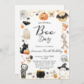 ブー日ANYエイジハロウィーン誕生日 招待状 (正面/裏面)