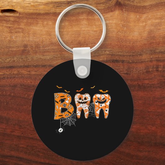 ブー歯かぼちゃ歯科歯科歯科衛生士ハロー キーホルダー (正面)