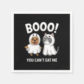 ブー犬や猫食べが可笑しいハロウィーン スタンダードカクテルナプキン (正面)