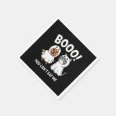 ブー犬や猫食べが可笑しいハロウィーン スタンダードカクテルナプキン (角)