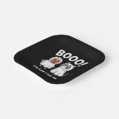 ブー犬や猫食べが可笑しいハロウィーン ペーパープレート (傾斜あり)