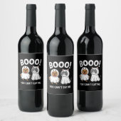 ブー犬や猫食べが可笑しいハロウィーン ワインラベル (ボトル)