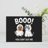 ブー犬や猫食べが可笑しいハロウィーン 招待状 (スタンド正面)