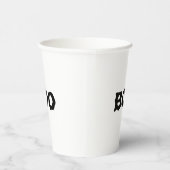 ブー白黒不気味なタイポグラフィ面白いハロウィーン 紙コップ (右)