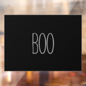 ブー白黒不気味な手書きハロウィーンの装飾 ウィンドウサイン (シート2)