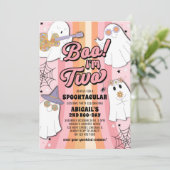 ブー私は2つのグルービーハロウィーン女の子2nd誕生日 招待状 (スタンド正面)