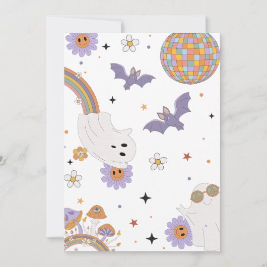 ブー第2誕生日我々の小さなブーは2回転している 招待状 (裏面)